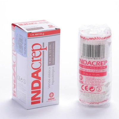VENDA ELASTICA INDACREP  4X10 CM.