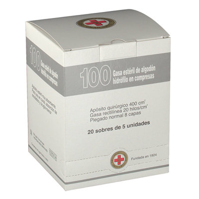 GASA ESTERIL ALGODON GRAN CRUZ 100 UDS