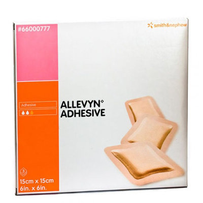 ALLEVYN ADHESIVE ESPUMA POLIU 15X15CM 3U