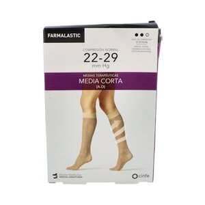 MEDIA CORTA FARMALASTIC BEIG REINA PLUS