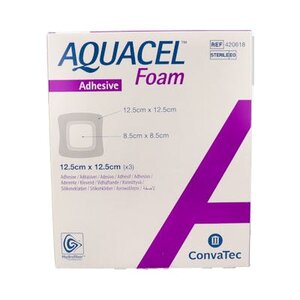 AQUACEL FOAM 12,5X12,5 CM 3 APOSITOS