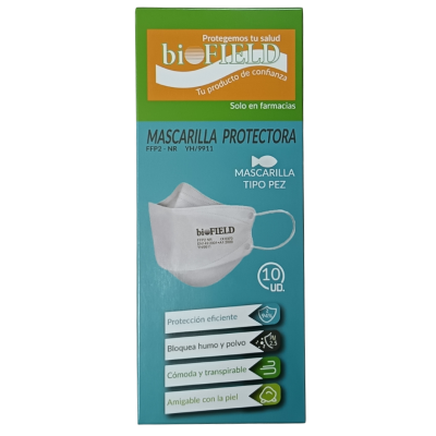 MASCARILLAS FFP2 BIOFIELD BLANCA PEZ 10U