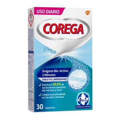 COREGA 3 MINUTOS OXIGENO ACTIVO 30 UND
