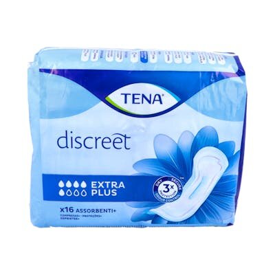 TENA DISCREET EXTRA PLUS 16 UNIDADES.
