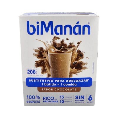 BIMANAN BATIDO CHOCOLATE 250 GRAMOS 5 UD