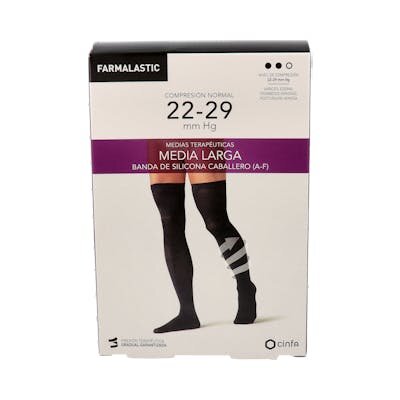 MEDIA LARGA FARMALASTIC NEGRO CAB NOR M