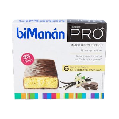 BIMANAN PRO BARRITAS CHOCO-VAINILLA 6 UD