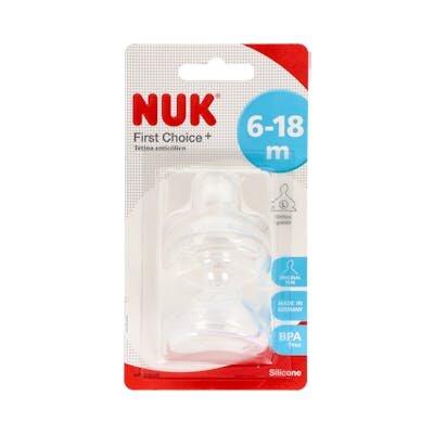 NUK TETINA FC SILICONA 6-18 MESES T-L 2U