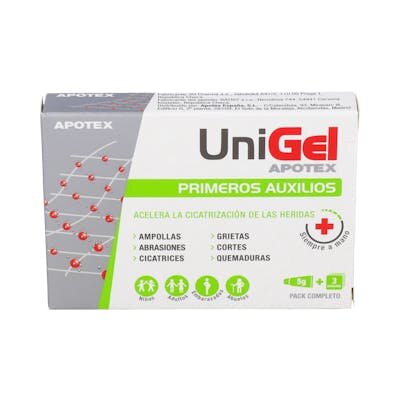 UNIGEL APOTEX PRIMEROS AUX 5GR+3APOSITOS