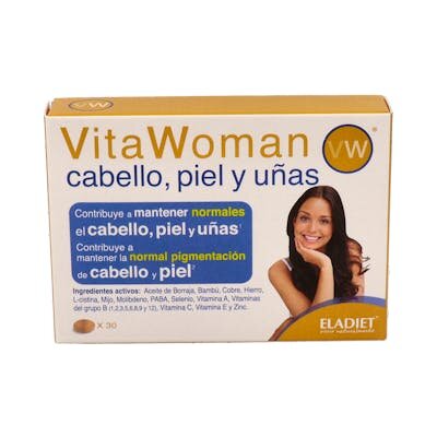 VITAWOMAN CABELLO PIEL UÑAS 30COMP ELADI