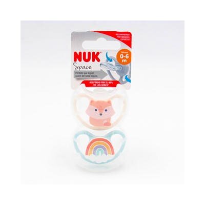 CHUPETE NUK  SPACE ZORRO 0-6 SILI 2 UN