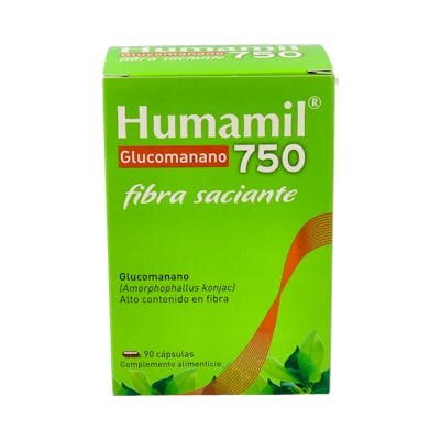 HUMAMIL GLUCOMANANO 750 MG  90 CAPSULAS