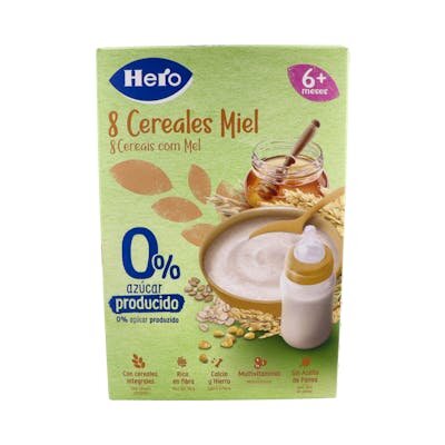 HERO PAPILLA 8 CEREALES MIEL 340 GRS