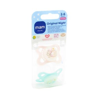 CHUPETE MAM ORIG NIG SILICON NEU 2-6M 2U