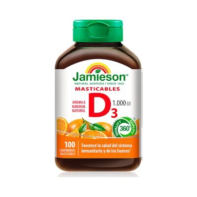 VIT D3 1000UI/25MCG NARANJA 100TAB JAMIE