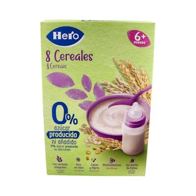 HERO BABY PAP 8 CEREALES EST 340 GRS