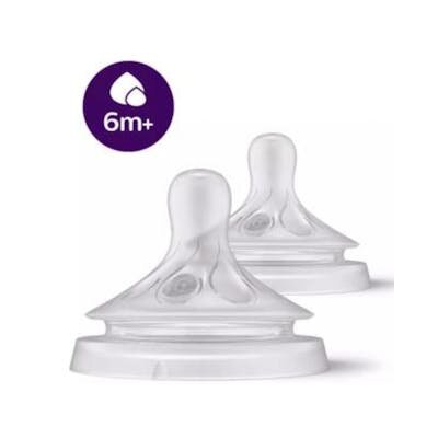 AVENT 2 TETINAS NAT LIQUIDOS ESPESOS +6M