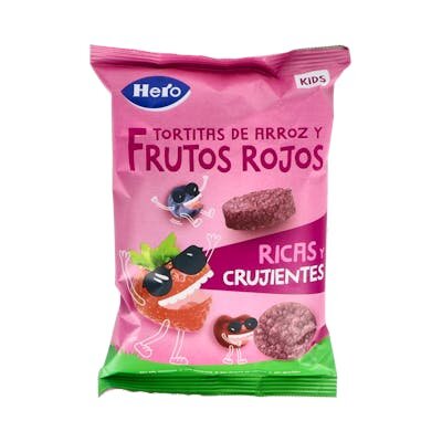HERO KIDS SNACK TORTITAS FRUT ROJOS 40G