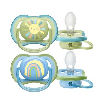 CHUPETE SILI AVENT 0-6M ULT AIR  2U NIÑO