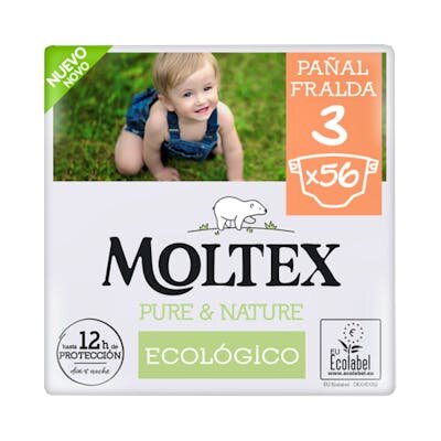 MOLTEX PURE NATURE PAÑAL T3 56 UDS