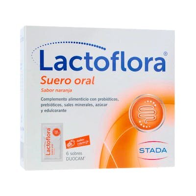LACTOFLORA SUERO ORAL NARANJA 6 SOBRES