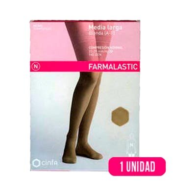 MEDIA LARG FARMALASTIC 15/20MMHG CAMEL G