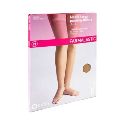 MEDIA LARG FARMALAST 15/20MMHG CAMEL EG