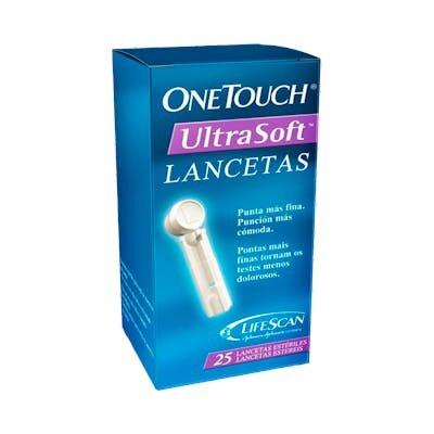LANCETAS ONETOUCH ULTRASOFT2 25 UNID