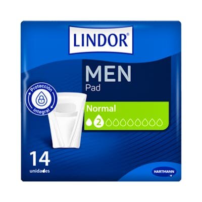 LINDOR MEN PAD NORMAL 2 GOTAS 14 UN
