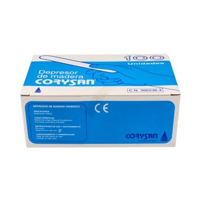 DEPRESOR MADERA CORYSAN 100 UND.